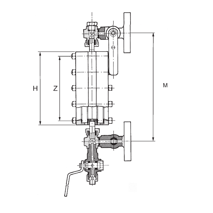 KLINGER Transparentviser T-160D structure drawing 1
