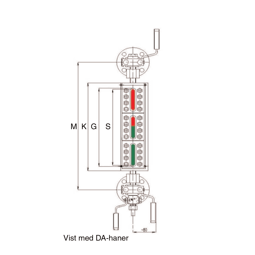 KLINGER Niveaumåling Bypass Transparentviser KT-75 1