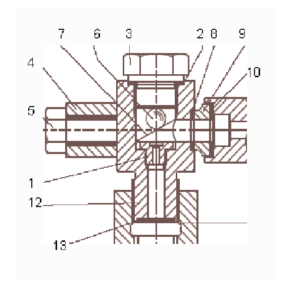 KLINGER Ventiler DA for niveaumåling inner par drawing 2