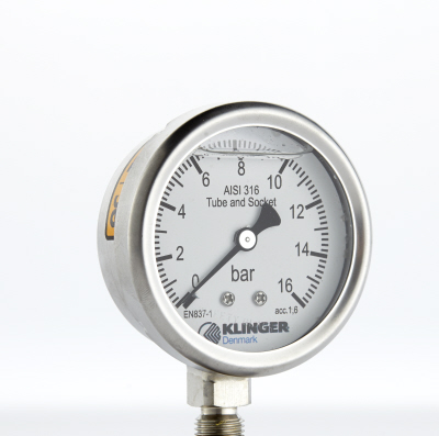 KLINGER Trykmåling Manometer bar AISI 316 1