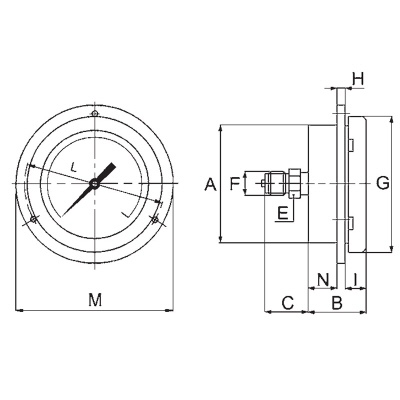 KLINGER Trykmåling Fantinelli Rounded Manometer 200 complete diagram 4