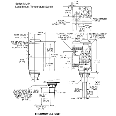  KLINGER Temperaturmåling Termostat complete parts tegning 2
